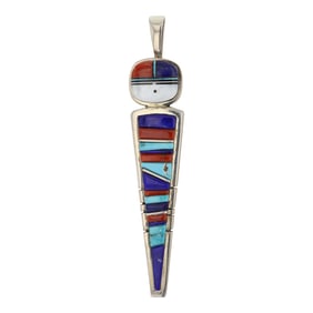 Wes Willie Award Winning Navajo Artist & Master Jeweler Turquoise Coral Lapis & Mother of Pearl
