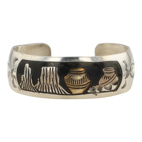 Navajo Story Teller Cuff Bracelet