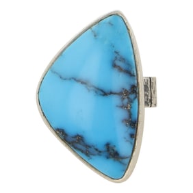 Navajo Morenci Turquoise Freeform Ring