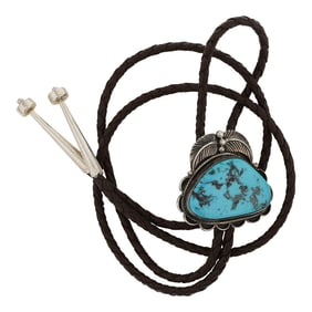 Jerome Begay Navajo Kingman Turquoise Bolo Tie