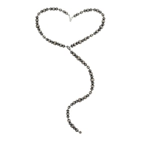 Navajo Oxidized Beads Lariat Necklace