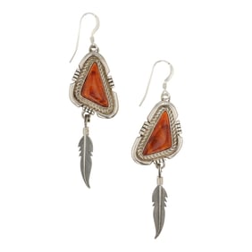 Eddie Secatero Navajo Spiny Oyster Earrings