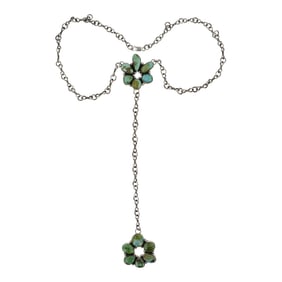 Blaine Yellowhorse Navajo Sonoran Gold Turquoise Lariat Necklace