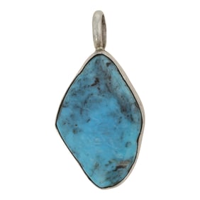 Juan Guerro Navajo Compitos Turquoise Pendant