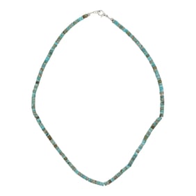 Navajo Nevada Turquoise Heishi Necklace