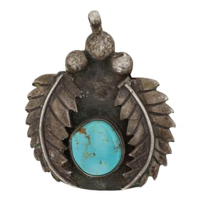 Vintage Navajo Nevada Turquoise Pendant