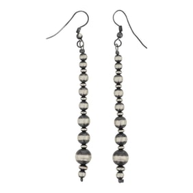 Oxidized Beads Graduated Earrings