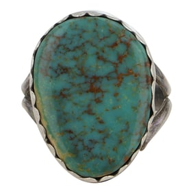 Navajo Pilot Mountain Turquoise Ring