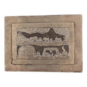 Tillie John Vintage Navajo Story Teller Intricate Jewelry Box