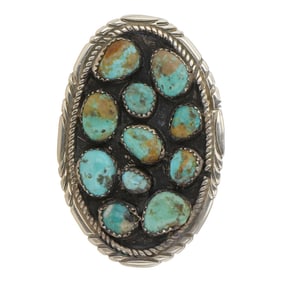 Navajo Nevada Turquoise Adjustable Ring