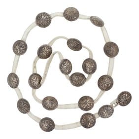 Navajo Small Stamp-Work Concho Belt
