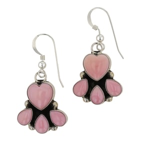Navajo Pink Conch Earrings