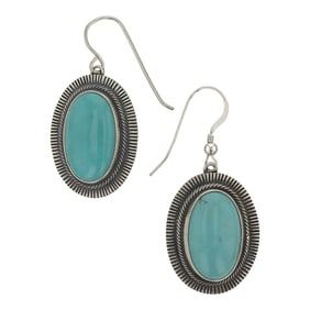 Chris Billie Navajo Compitos Turquoise Earrings