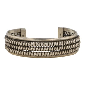 Vintage Navajo Plain Silver Cuff Bracelet