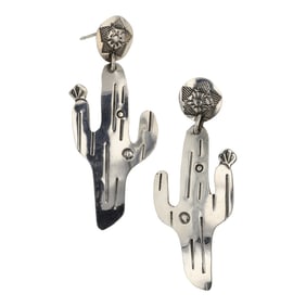 Micah Nelson Navajo Cactus Earrings