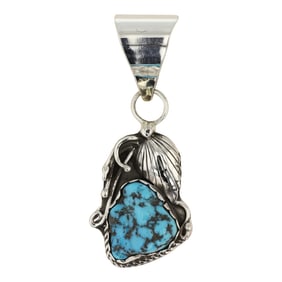 Navajo Sleeping Beauty Turquoise Pendant
