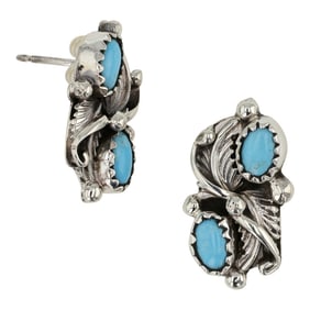 Navajo Kingman Turquoise Earrings