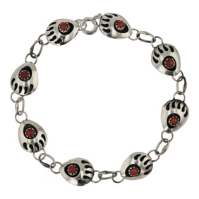 Navajo Mediterranean Corla Bearpaw Link Bracelet