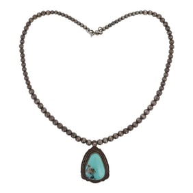 Joe Piaso Navajo Compitos Turquoise Necklace