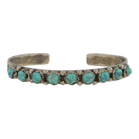 Vintage Navajo Kingman Turquoise Bracelet