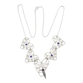 Navajo lapis Dream Catcher Necklace