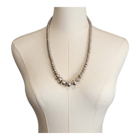 Navajo Stamp Work Bench Beads Graduated Necklace