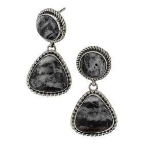 Renell Perry Navajo White Buffalo Earrings