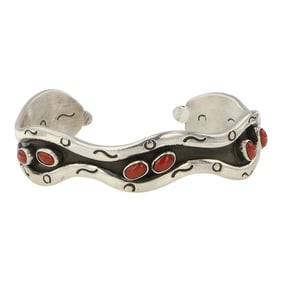 Jimmy Emerson Navajo Mediterranean Coral Bracelet