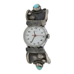Vintage Nevada Turquoise Watch Bracelet