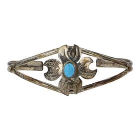 Belinda Woody Navajo Kingman Turquoise Bracelet