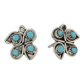 Zuni Turquoise Small Earrings