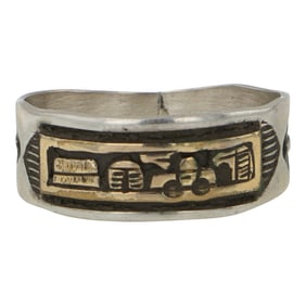 Herbert Tsosie Navajo Sterling Silver 12K Gold Filled Ring
