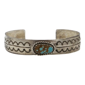 Robert Yellowhorse Navajo Number Eight Turquoise Bracelet