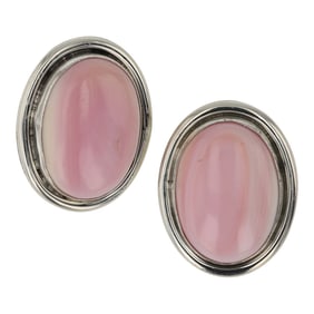 Carol Wyllie Navajo Pink Conch Earrings