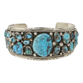 Navajo Kingman Turquoise Cuff Bracelet