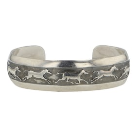 B. Webb Navajo Horses Cuff Bracelet