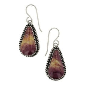 Navajo Purple Spiny Oyster Earrings