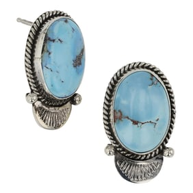 Carol Wyllie Navajo Golden Hills Turquoise Earrings