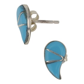 Zuni Turquoise Inlay Earrings