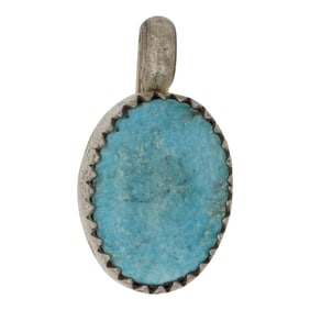 Vintage Navajo Blue Ridge Turquoise Pendant
