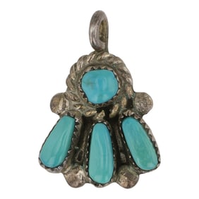 Bill & Lucinda Laweka Zuni Turquoise Pendant