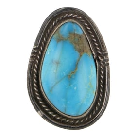 Vintage Navajo Blue Ridge Turquoise Ring