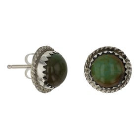 Navajo Royston Turquoise Stud Earrings