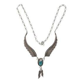 Vintage Navajo Kingman Turquoise Choker Necklace