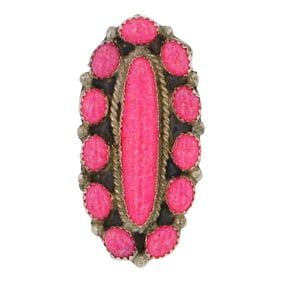 Navajo Synthetic Opal Adjustable Ring