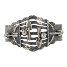 Sanford & CO. Vintage 1950's Los Angeles Company Southwest Nickel bracelet