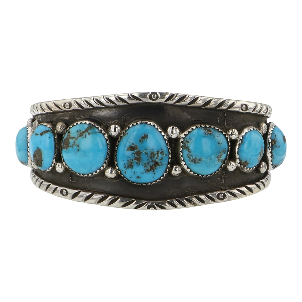 Navajo Kingman Turquoise Cuff Bracelet (1 of 3)