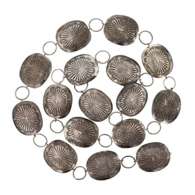 Vintage Navajo Plain Silver Link Bracelet