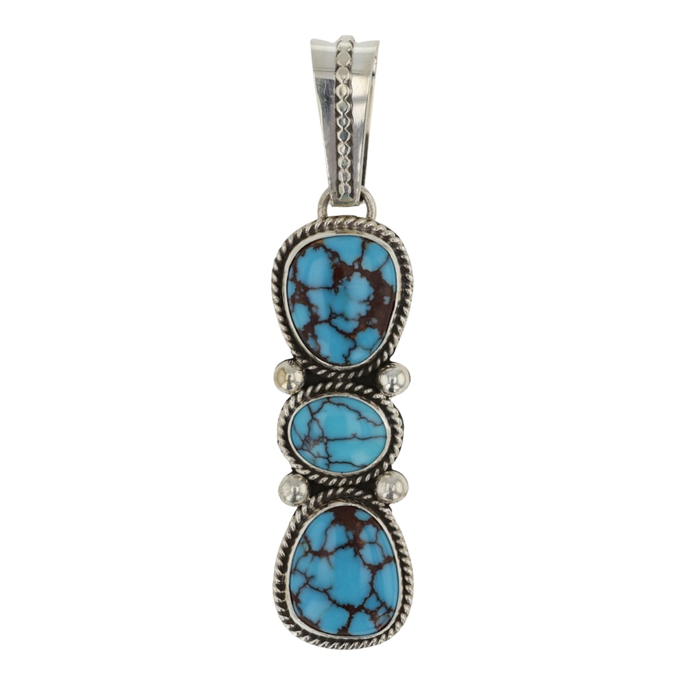 Mary Ellen Peace Sioux Tribe Prince Turquoise Three Stone Pendant (1 of 2)
