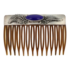 Vintage Navajo lapis Hair Barette